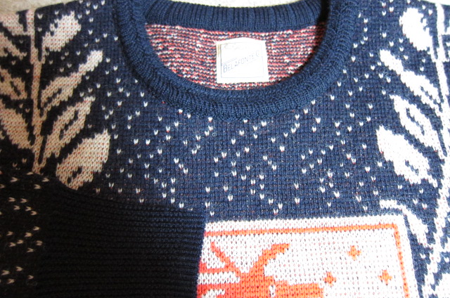 画像: BELAFONTE/RT DEER EMBLEM SWEATER  NAVY