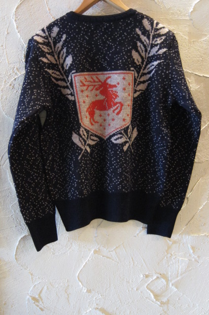 画像: BELAFONTE/RT DEER EMBLEM SWEATER  NAVY