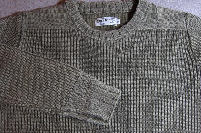 画像: GRN/VINTAGE CREW NECK SWEATER  OLIVE