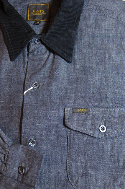 画像: RATS/CORDURY COLLAR SHIRT  INDIGO