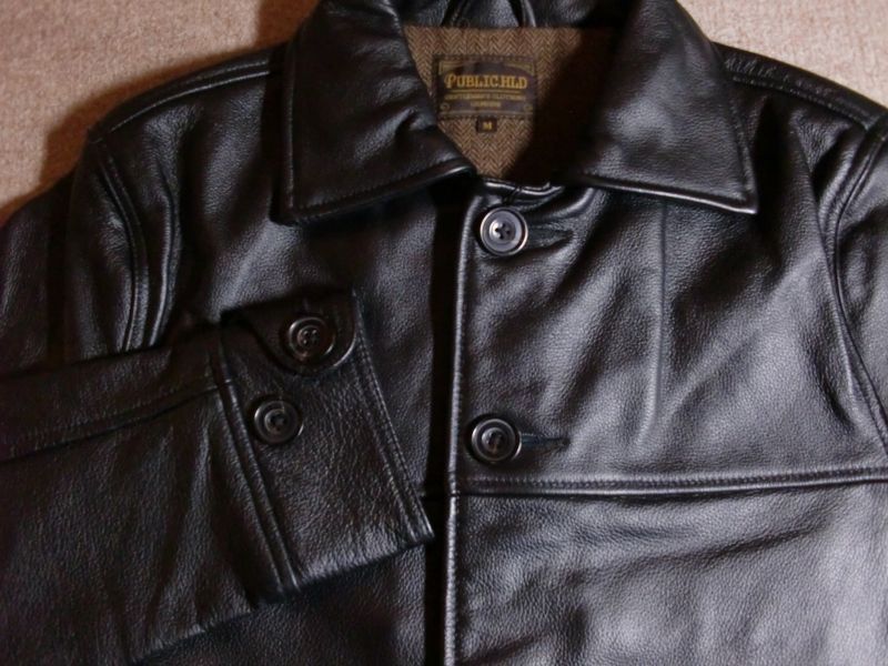 画像: PUBLIC HLD/LEATHER CARCOAT  BLACK