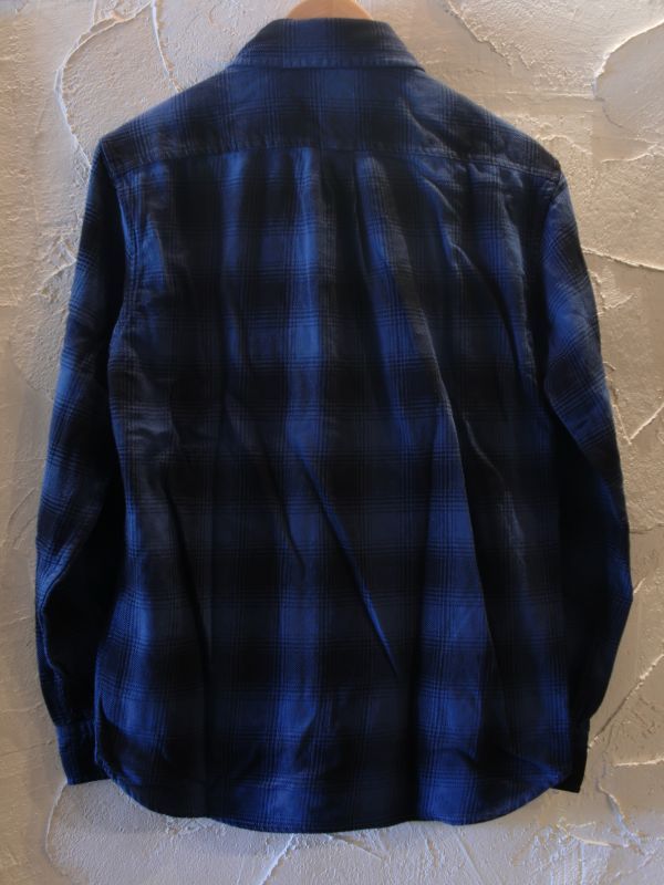 画像: GRN/INDIGO OMBRER CHECK CPO JKT  BLUE