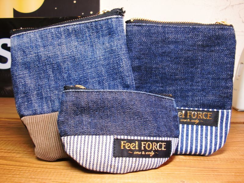 画像: Feel  FORCE/RESPECT MINI WALLET DENIMxOLIVE 2