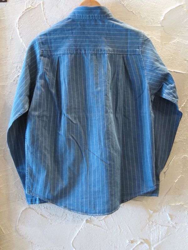 画像: (SALE 40%OFF) INTERFACE/STRIPE DENIM B.D SH  INDxWHT