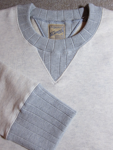 画像: BELAFOTE/RT NEEDLE RIB SWEAT  ASH GRAY