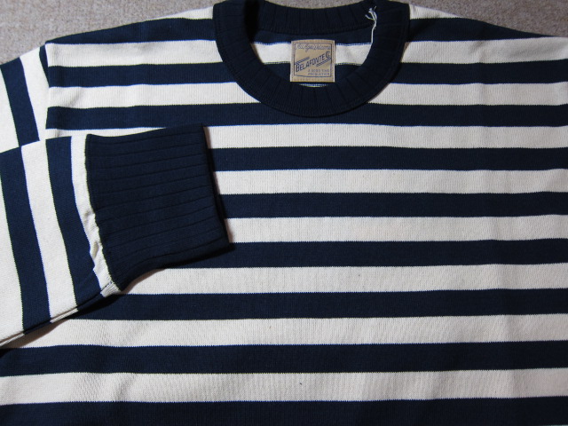 画像: BELAFOTE/RT DROP NEEDLE RIB STRIPE L/S T  NVYxKINARI