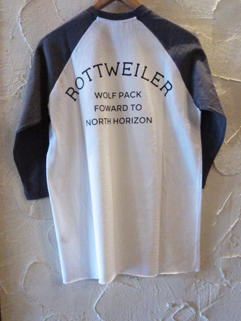 画像: ROTTWEILER/USED RAGLAN 3/4 T  WHITExGREY