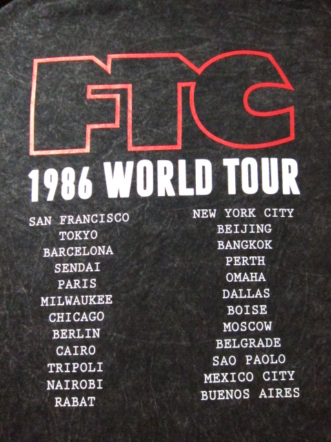 画像: FTC/ACID WASHED TOUR T  BLACK