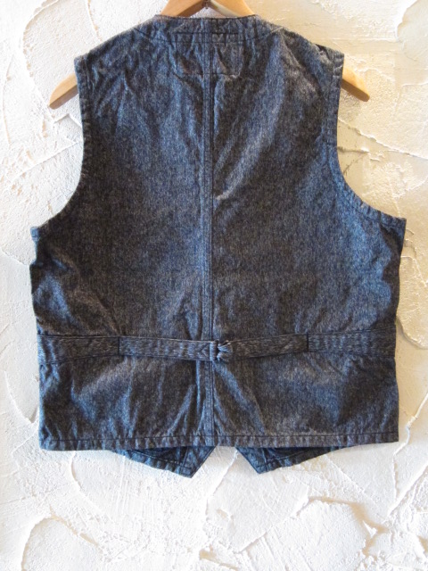 画像: SUGAR CANE/9oz COTTON COVERT WORK VEST  BLACK