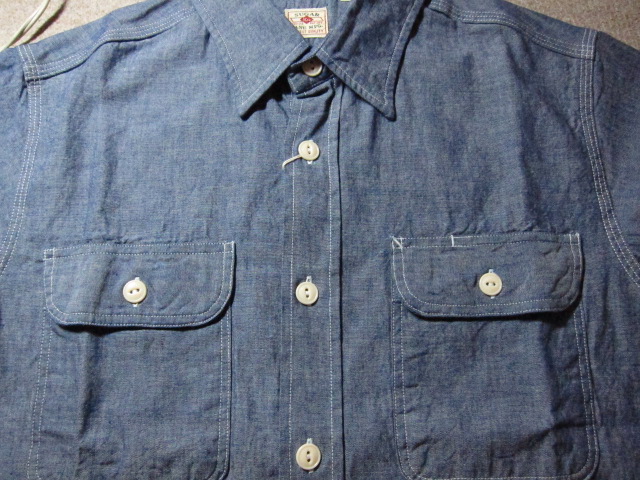 画像3: SUGAR CANE/BLUE CHAMBRAY S/S WORK SHIRTS  NAVY