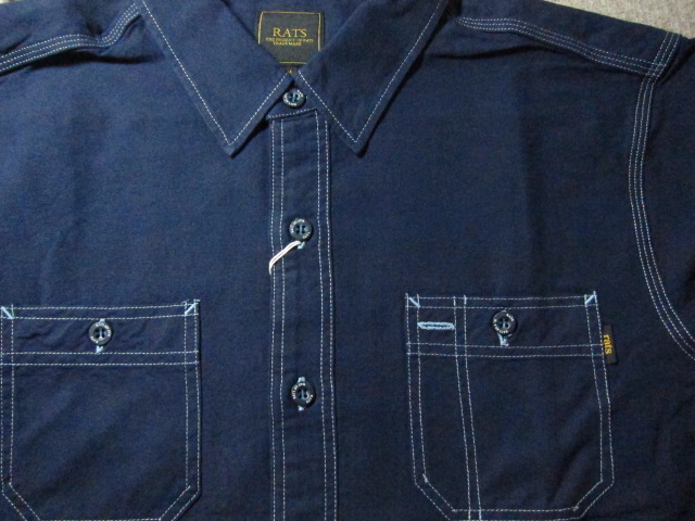 画像: RATS/TRIPLE STITCH WORK SHIRT  NAVY