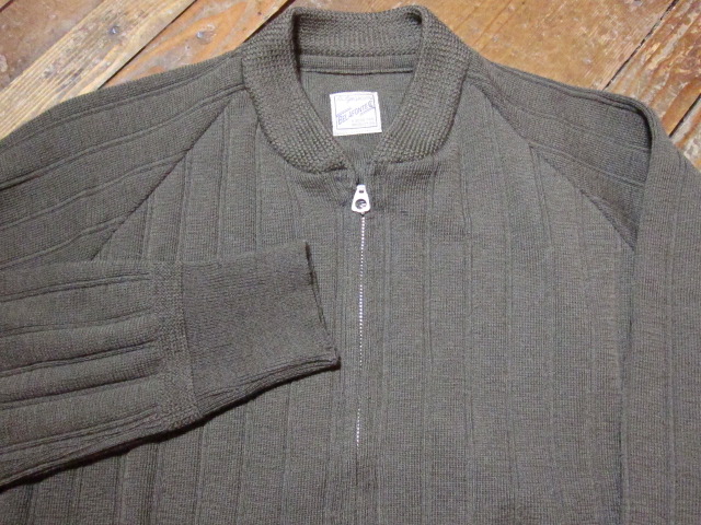 画像: BELAFOTE/RT DROPNEEDLE KNIT ZIP UP  A.GREEN