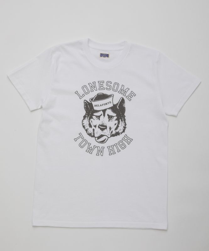 画像1: (SALE 30%OFF) BELAFOTE/RT LONESOME TOWN HIGH PRINT T  WHITE