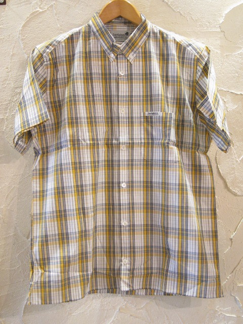 画像1: (SALE 30%OFF) (DEAD STOCK)COREFIGHTER/CHECK S/S SH  YELLOW