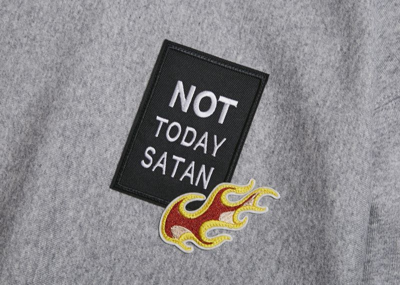 画像2: (SALE 30%OFF) INTERFACE/NOT TODAY SATAN 12oz SWEAT  GRAY