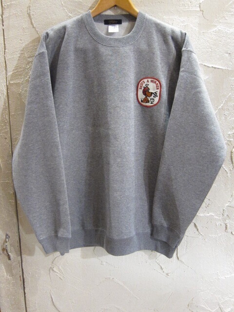 画像1: BELIVE/LEFT CHEST PATCH SWEAT WINNER  GRAY