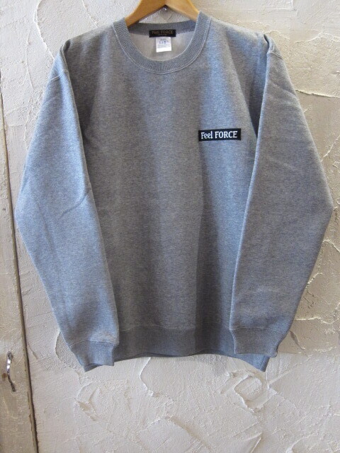 画像1: Feel FORCE/CREW SWEAT BANNER  GRAY