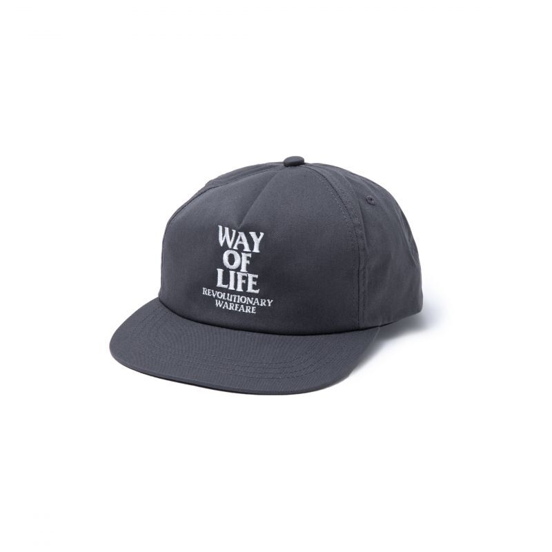 (店頭在庫分）RATS/EMBROIDERY CAP WAY OF LIFE CHARCOAL