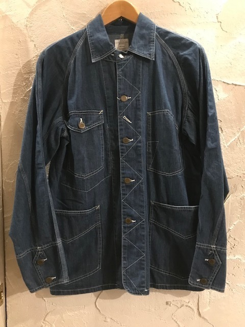 画像1: (SALE 30%OFF) VINTAGE EL/DENIM COVERALLS JKT  BLUE