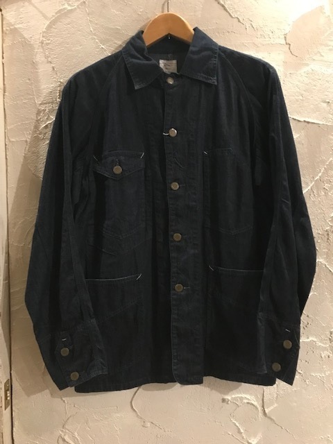 画像1: VINTAGE EL/DENIM COVERALLS JKT  NAVY