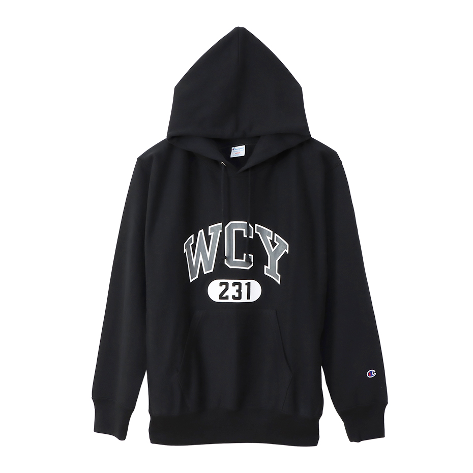画像1: CHAMPION/REVERSE WEAVE HOODED  BLACK