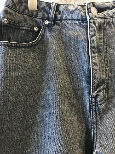 画像3: (再入荷) HAL HAM/DENIM WIDE TAPERED PANTS  BLACK CHEMICAL