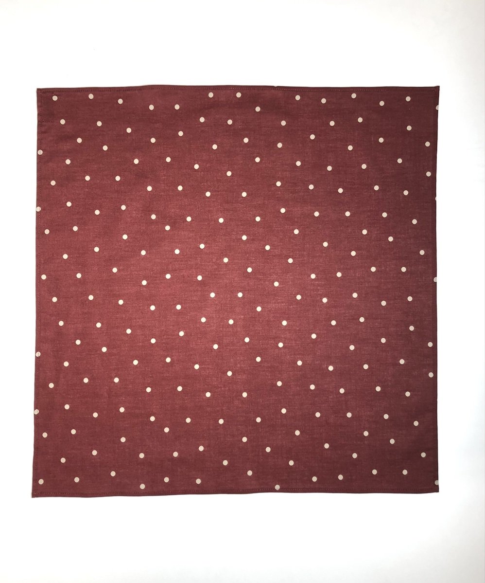 画像1: BELAFOTE/RT BANDANA DOT  BURGUNDY