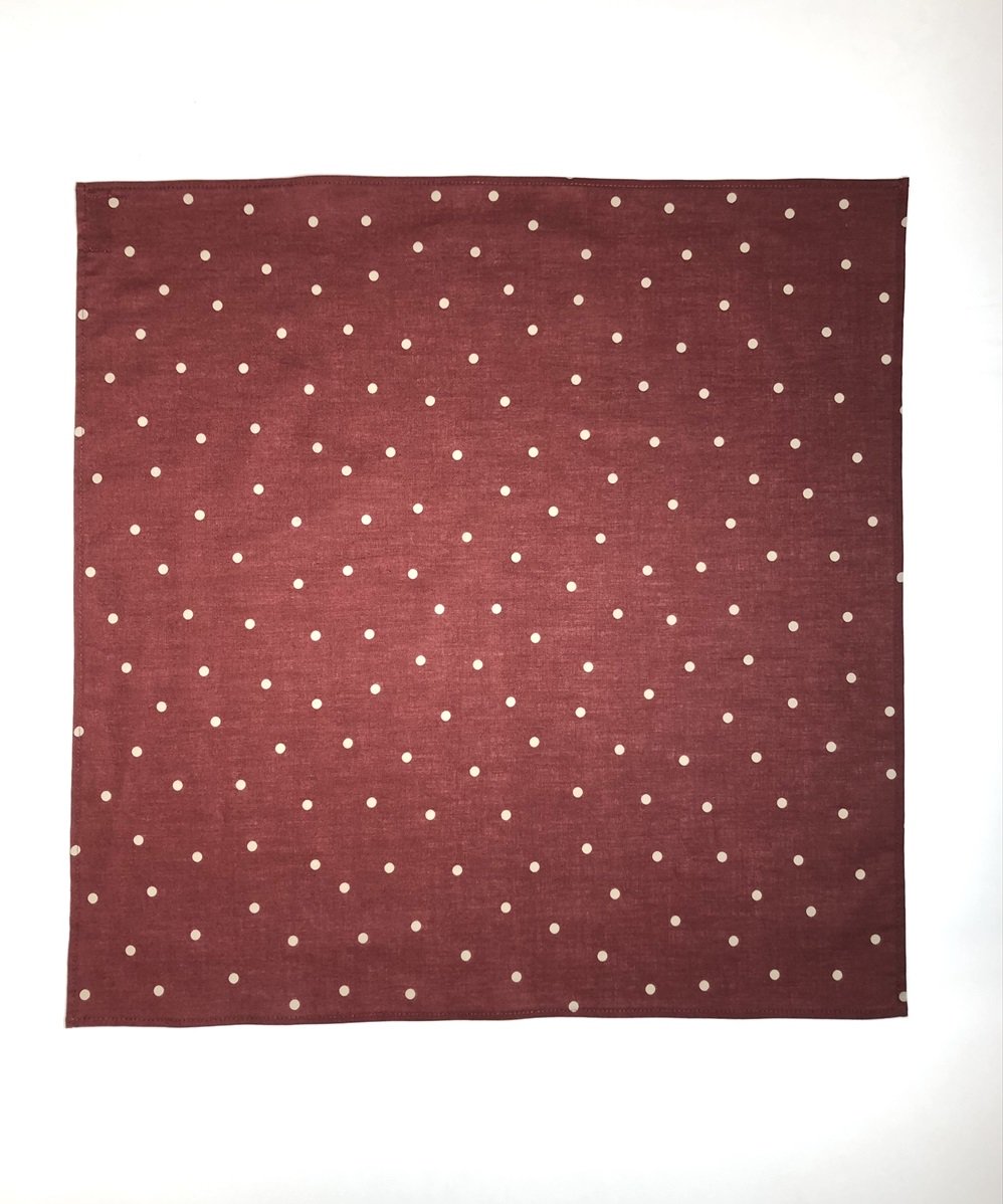 画像1: BELAFOTE/RT BANDANA DOT  BURGUNDY