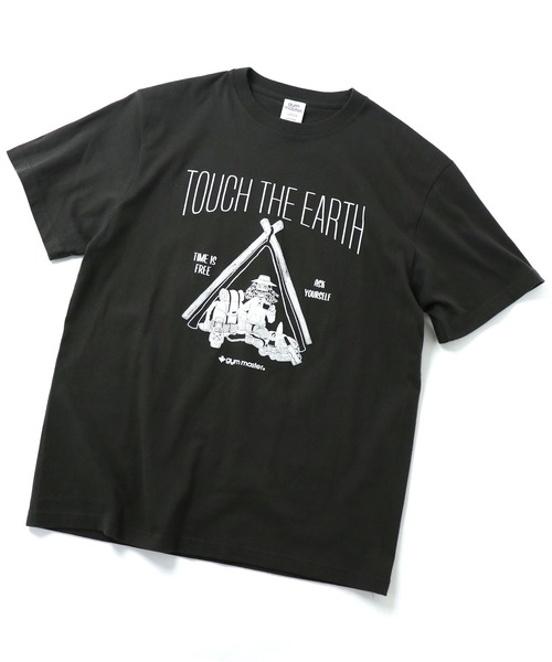 画像1: (再入荷）GYMMASTER/TOUCH THE EARTH T  CHARCOAL