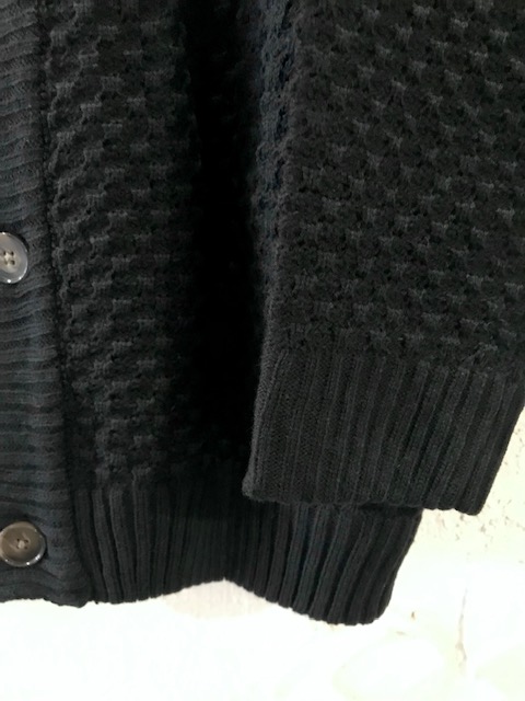 画像4: (SALE 30%OFF) REVO/WAFFLE KNITING CARDIGAN  BLACK