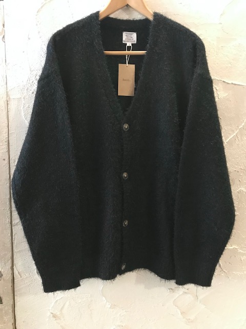 画像1: (SALE 30%OFF) REVO/WAFFLE KNITING CARDIGAN  BLACK