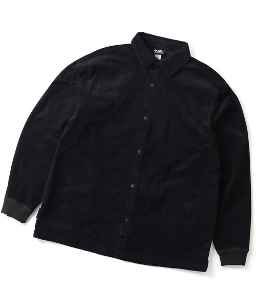 画像1: (再入荷) GYMMASTER/STRETCH CORDUROY SHIRT  BLACK