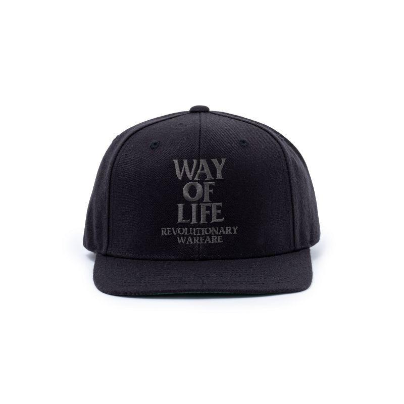 画像1: (店頭在庫分)RATS/EMBROIDERY CAP WAY OF LIFE  BLACKxCHARCOAL