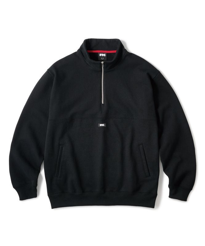 画像1: FTC/ATHLETIC HALFZIP SWEAT  BLACK