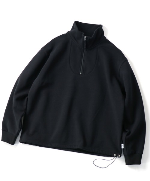 画像1: GYMMASTER/SWEAT HALF ZIP  BLACK