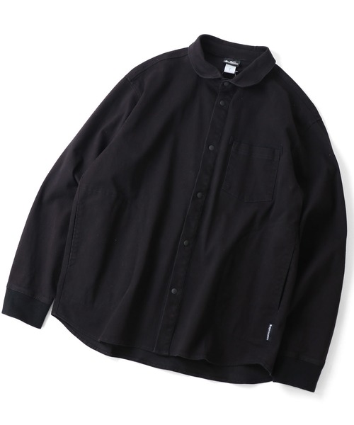 画像1: GYMMASTER/STRETCH TWILL SHIRT JKT  BLACK