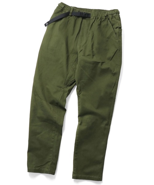 画像1: GYMMASTER/STRETCH TWILL TAPERED PANTS  OLIVE