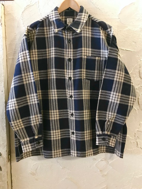 画像1: REVO/HEAVY WEIGHT CHECK SHIRT  NAVY