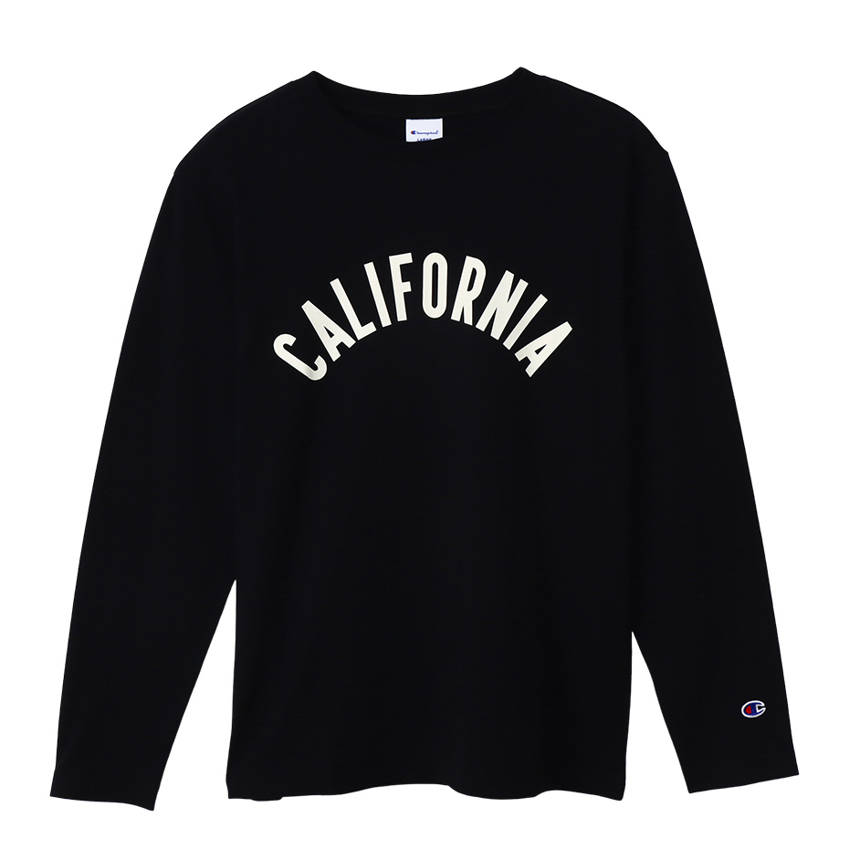 画像1: CHAMPION/LONG SLEEVE T CALOFORNIA  BLACK