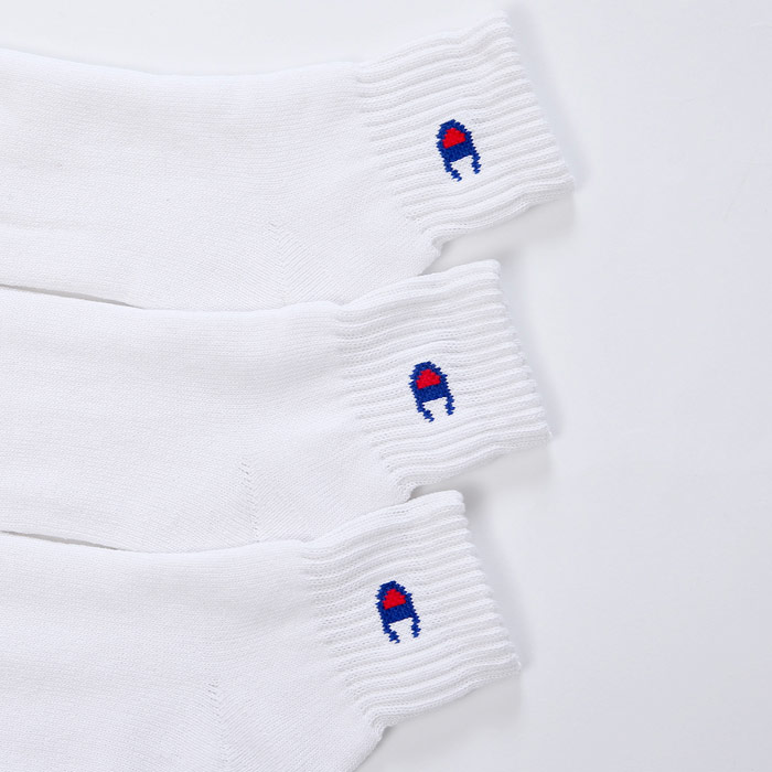 画像1: CHAMPION/QUARTER LENGTH SOCKS 3p  WHITE