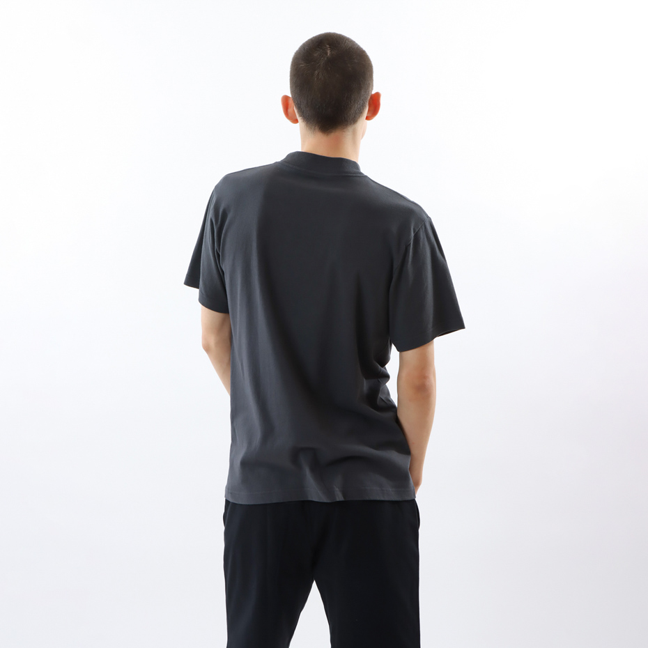 画像2: HANES/MOCK S/S NECK T  CHARCOAL