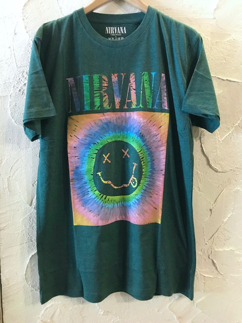 画像1: ROCK OFF/NIRVANA FLOWER S/S T  GREEN