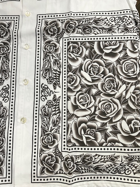画像5: (DEAD STOCK) SOFTMACHINE/ROSE FILL BANDANA SHIRTS  WHITE