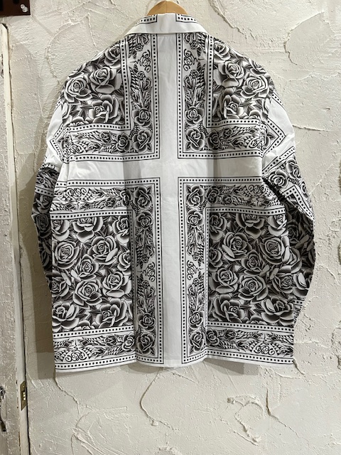 画像2: (DEAD STOCK) SOFTMACHINE/ROSE FILL BANDANA SHIRTS  WHITE