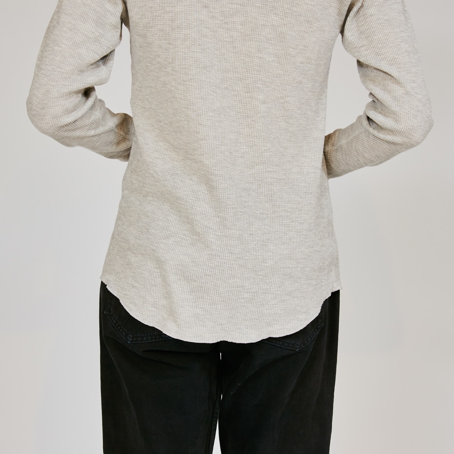 画像3: HANES/CREW NECK L.SLEEVE THERMAL  GRAY