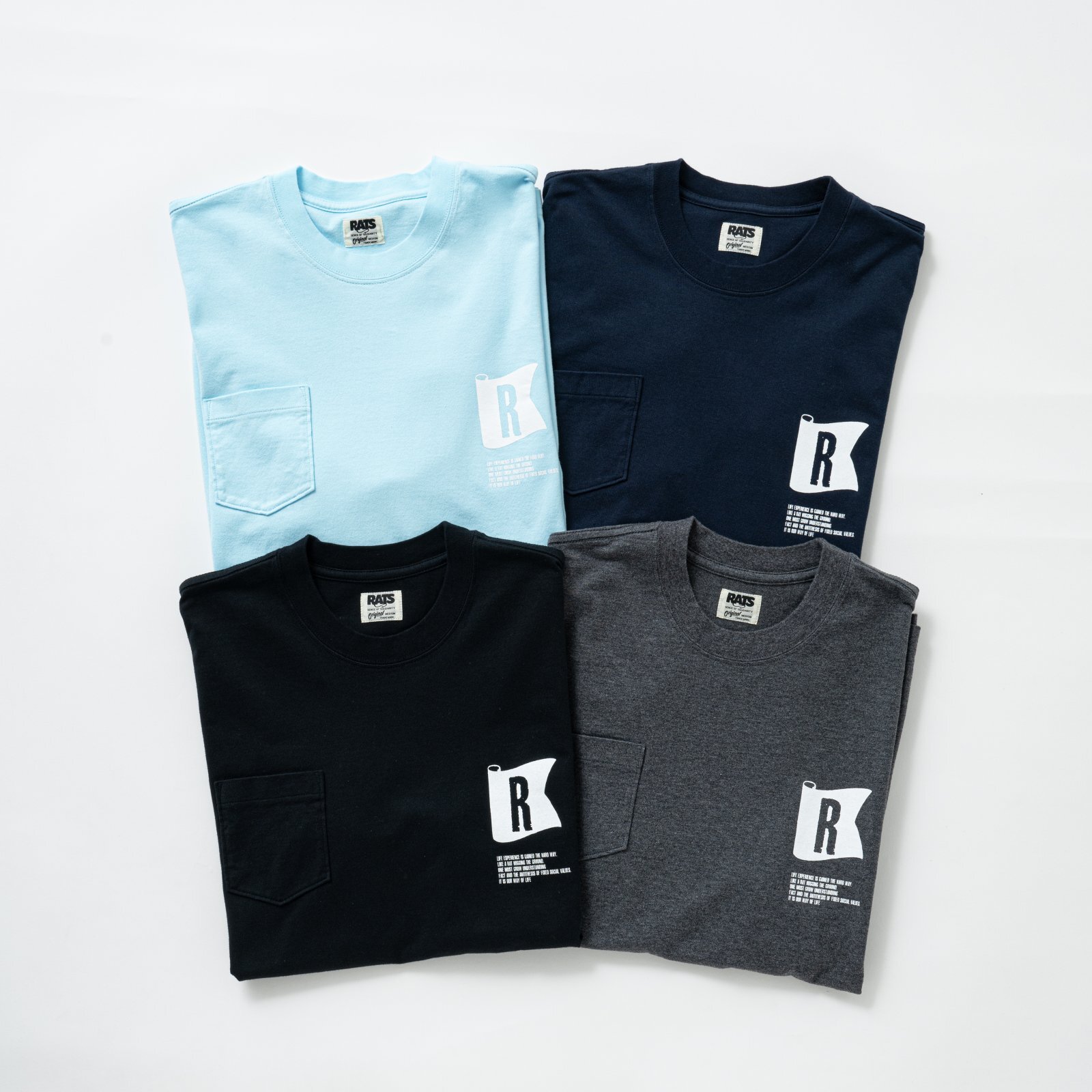 画像3: RATS/FLAG POCKET T  BLACK