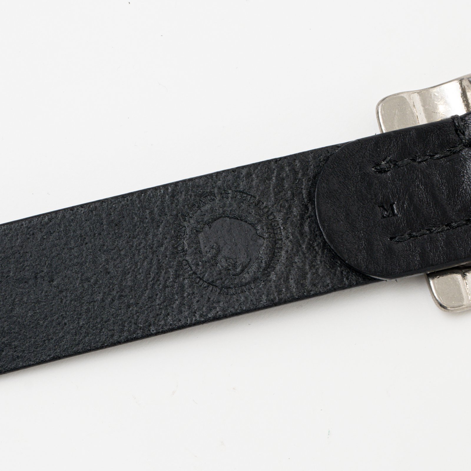 画像2: RATS/LEATHER BELT BLACKxSILVER