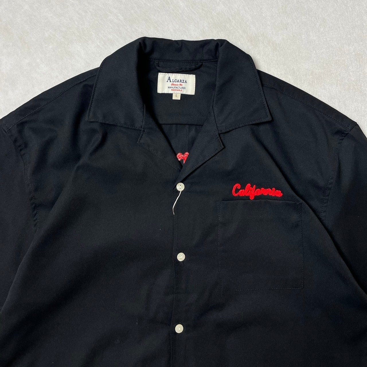 画像3: ALCARZA/BACK EMBROIDERY SHIRT WOLF  BLACK