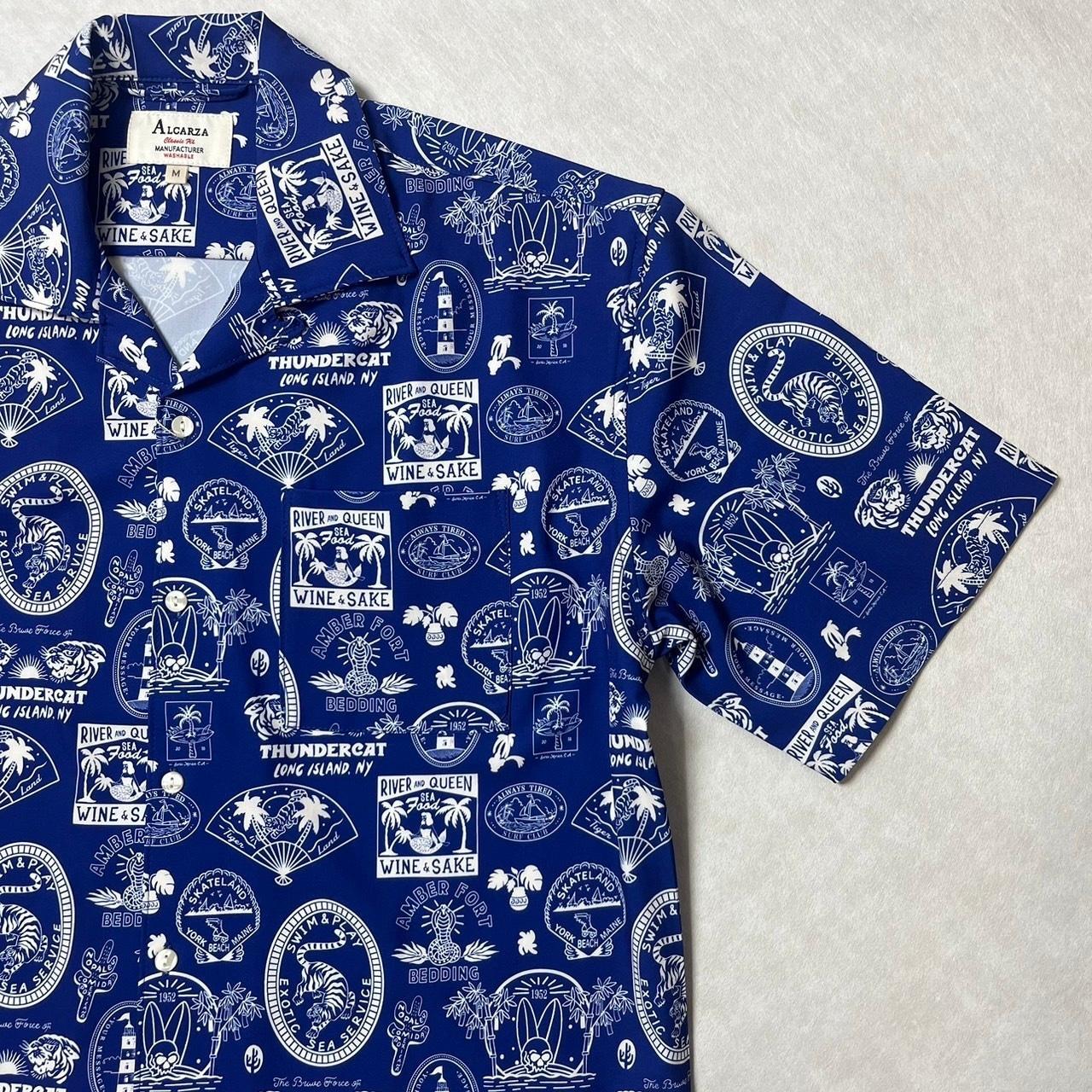 画像4: ALCARZA/OPEN SHIRT STICKER  NAVY