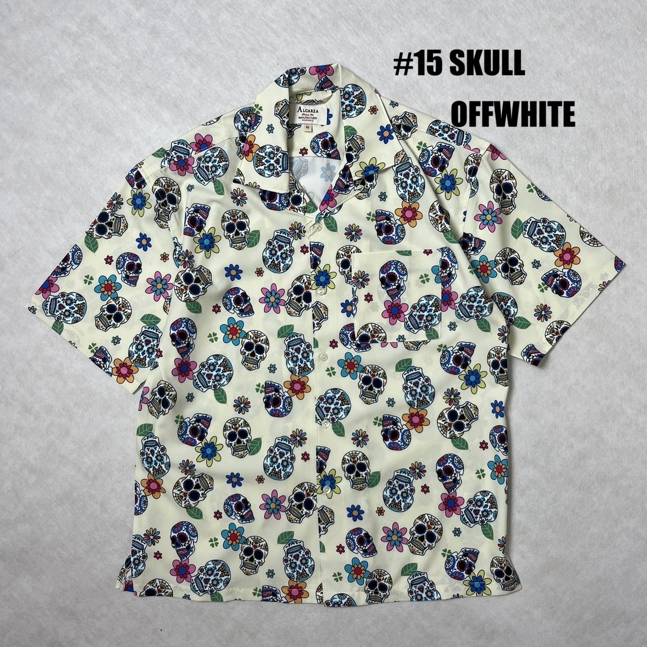 画像1: ALCARZA/OPEN SHIRT SKULL  OFFWHITE